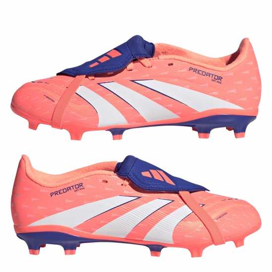 Adidas Predator League Fold-Over Tongue Junior Firm Ground Football Boots Orange/White Adidas Predator League Fold-Over Tongue Junior Firm Ground Football Boots Orange/White