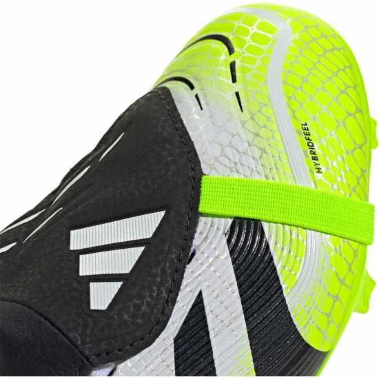 Adidas Predator League Fold-Over Tongue Junior Firm Ground Football Boots White/Blk/Lemon Детски футболни бутонки