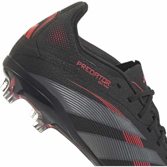 Adidas Predator Elite Junior Firm Ground Football Boots Черно/Сиво 