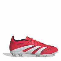 Adidas Predator Elite Junior Firm Ground Football Boots Червено/Бяло 