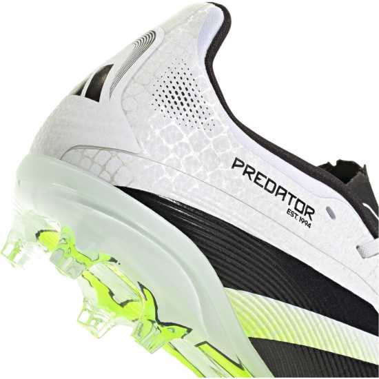 Adidas Predator Elite Junior Firm Ground Football Boots White/Blk/Lemon Детски футболни бутонки