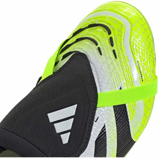 Adidas Predator Elite Fold-Over Tongue Junior Firm Ground Football Boots White/Blk/Lemon Детски футболни бутонки