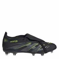 Adidas Predator Elite Fold-Over Tongue Junior Firm Ground Football Boots Black/Lemon Детски футболни бутонки