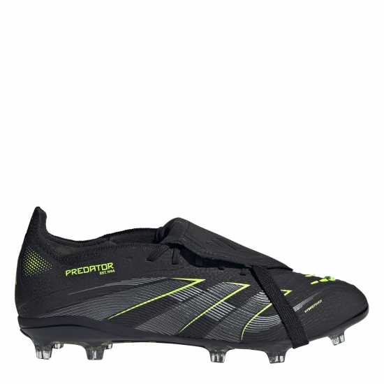 Adidas Predator Elite Fold-Over Tongue Junior Firm Ground Football Boots Black/Lemon Детски футболни бутонки
