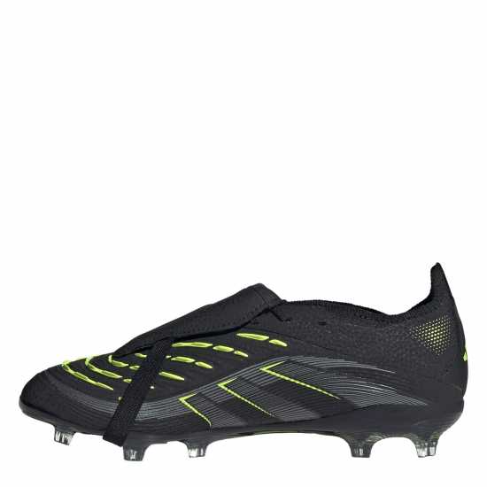 Adidas Predator Elite Fold-Over Tongue Junior Firm Ground Football Boots Black/Lemon Детски футболни бутонки