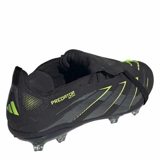 Adidas Predator Elite Fold-Over Tongue Junior Firm Ground Football Boots Black/Lemon Детски футболни бутонки