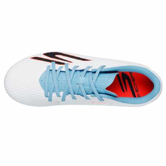 Skechers Skx.2 Juniors Firm Ground Football Boots White/Blue Детски футболни бутонки