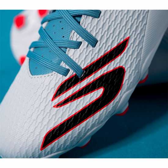 Skechers Skx.2 Juniors Firm Ground Football Boots White/Blue Детски футболни бутонки