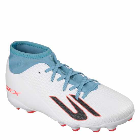 Детски футболни бутонки Skechers Skx.2 Juniors Firm Ground Football Boots White/Blue Skechers Skx.2 Juniors Firm Ground Football Boots White/Blue Детски футболни бутонки