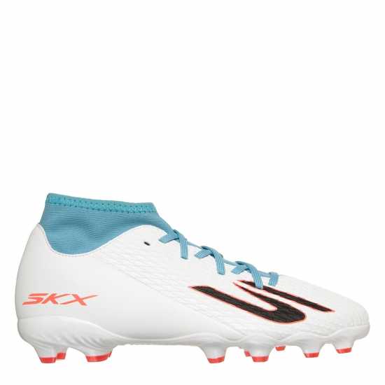 Детски футболни бутонки Skechers Skx.2 Juniors Firm Ground Football Boots White/Blue Skechers Skx.2 Juniors Firm Ground Football Boots White/Blue Детски футболни бутонки