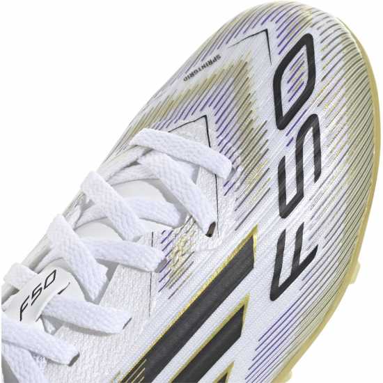 Детски футболни бутонки Adidas F50 League Juniors Firm Ground Football Boots Бяло/Черно/Злато Adidas F50 League Juniors Firm Ground Football Boots Бяло/Черно/Злато Детски футболни бутонки