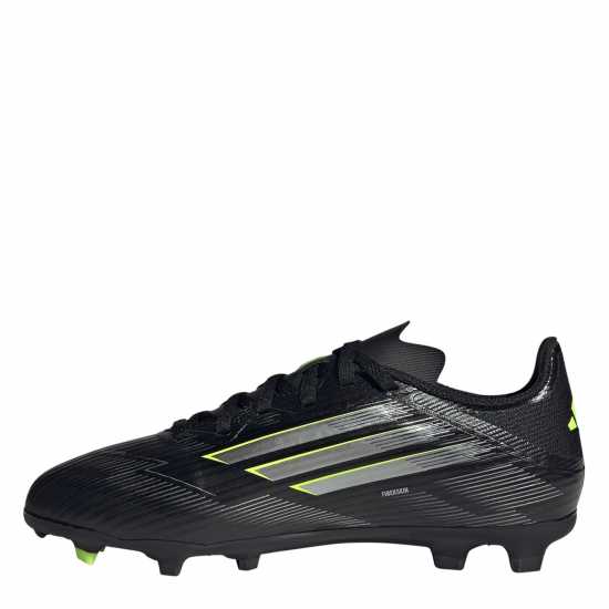 Adidas F50 League Juniors Firm Ground Football Boots Black/Lemon Детски футболни бутонки