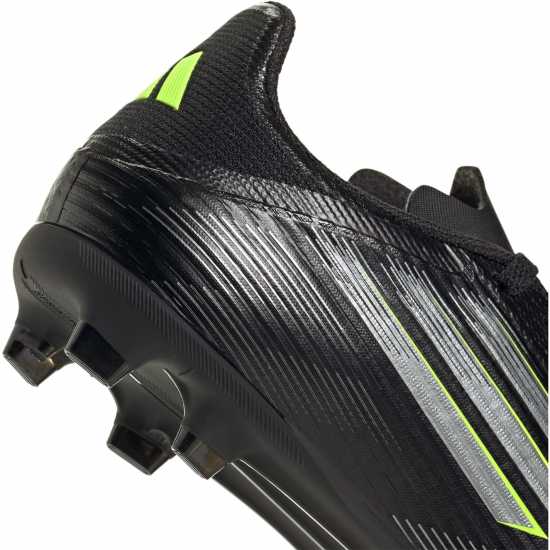 Adidas F50 League Juniors Firm Ground Football Boots Black/Lemon Детски футболни бутонки