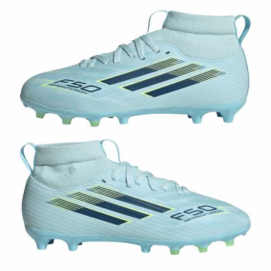 Adidas F50 League Juniors Firm Ground Football Boots Blue/Yellow Adidas F50 League Juniors Firm Ground Football Boots Blue/Yellow