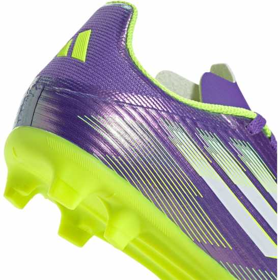 Детски футболни бутонки Adidas F50 League Juniors Firm Ground Football Boots Purple/White Adidas F50 League Juniors Firm Ground Football Boots Purple/White Детски футболни бутонки