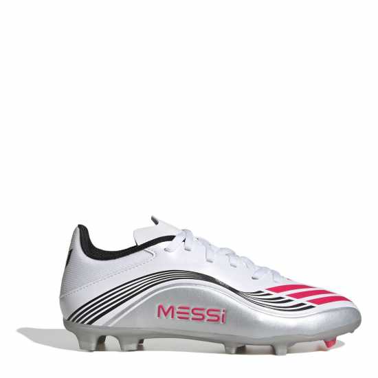 Adidas F50 League Juniors Firm Ground Football Boots Бяло/Червено Детски футболни бутонки