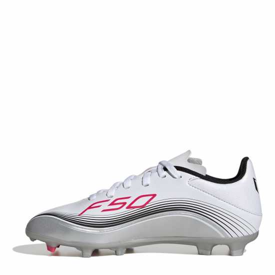 Adidas F50 League Juniors Firm Ground Football Boots Бяло/Червено Детски футболни бутонки