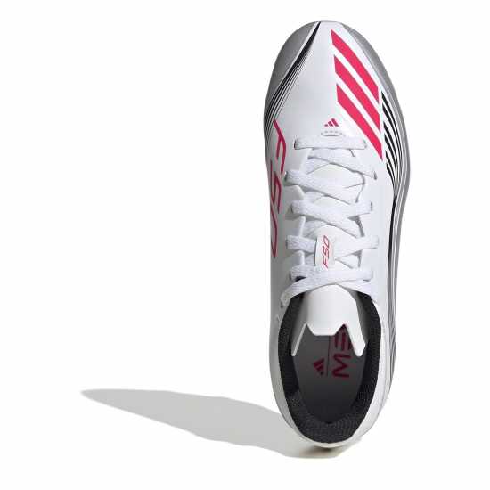 Adidas F50 League Juniors Firm Ground Football Boots Бяло/Червено Детски футболни бутонки