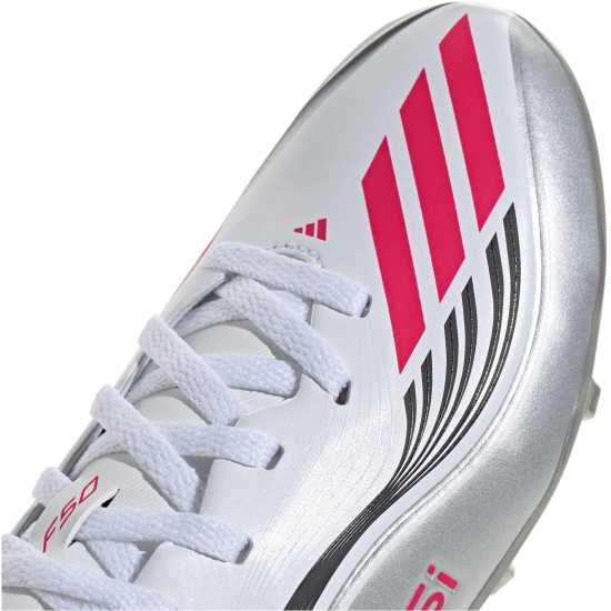 Adidas F50 League Juniors Firm Ground Football Boots Бяло/Червено Детски футболни бутонки