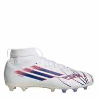 Adidas F50 League Juniors Firm Ground Football Boots White/Blue/Red Adidas F50 League Juniors Firm Ground Football Boots White/Blue/Red