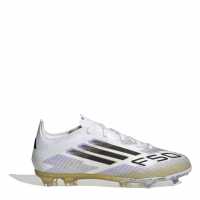 Adidas F50 Elite Juniors Firm Ground Football Boots Бяло/Черно/Злато Детски футболни бутонки