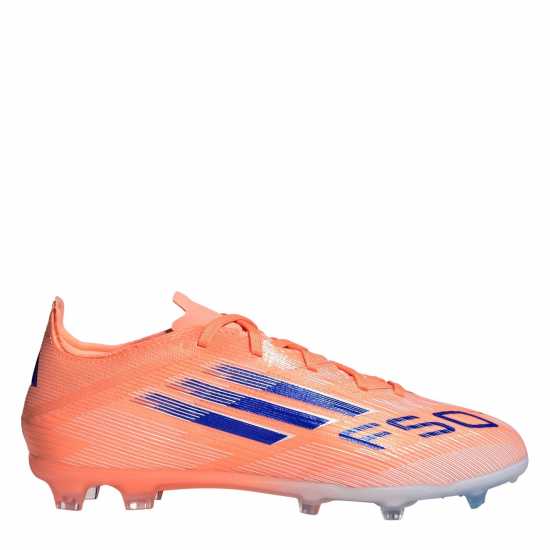 Adidas F50 Elite Juniors Firm Ground Football Boots Оранжево/Синьо 
