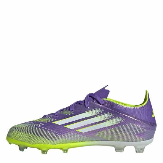 Adidas F50 Elite Juniors Firm Ground Football Boots Purple/White Детски футболни бутонки