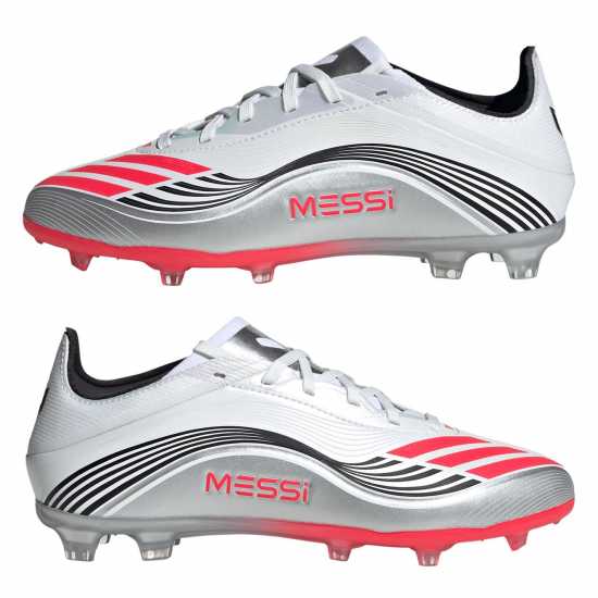 Adidas F50 Elite Juniors Firm Ground Football Boots Бяло/Червено Adidas F50 Elite Juniors Firm Ground Football Boots Бяло/Червено