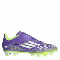 Adidas F50 Club Juniors Firm Ground Football Boots Purple/White Детски футболни бутонки