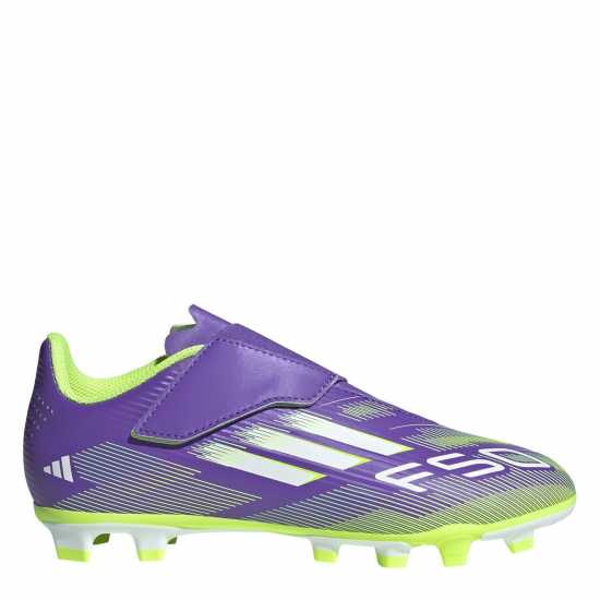 Adidas F50 Club Juniors Firm Ground Football Boots Purple/White Детски футболни бутонки