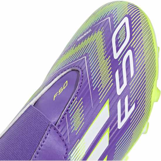 Adidas F50 Club Juniors Firm Ground Football Boots Purple/White Детски футболни бутонки