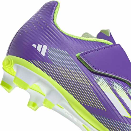 Adidas F50 Club Juniors Firm Ground Football Boots Purple/White Детски футболни бутонки