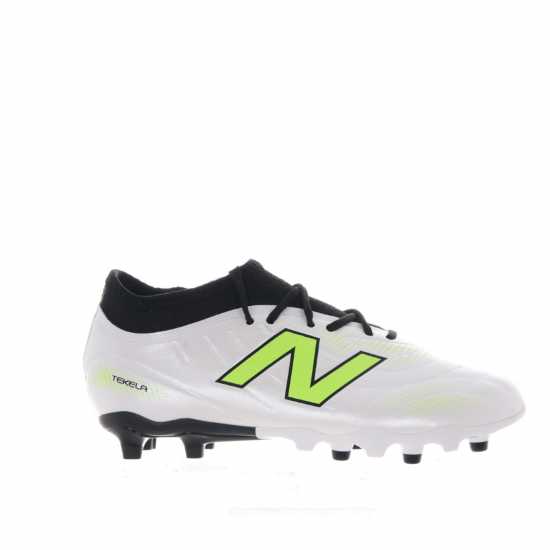 New Balance Tekela Academy Juniors Firm Ground Football Boots Бяло/Зелено 