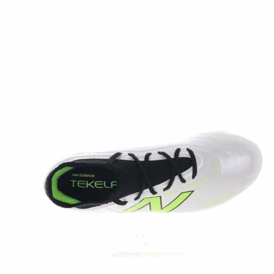 New Balance Tekela Academy Juniors Firm Ground Football Boots Бяло/Зелено 