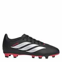 Adidas Kids' Predator Club Firm Ground Football Boots Black/Red 