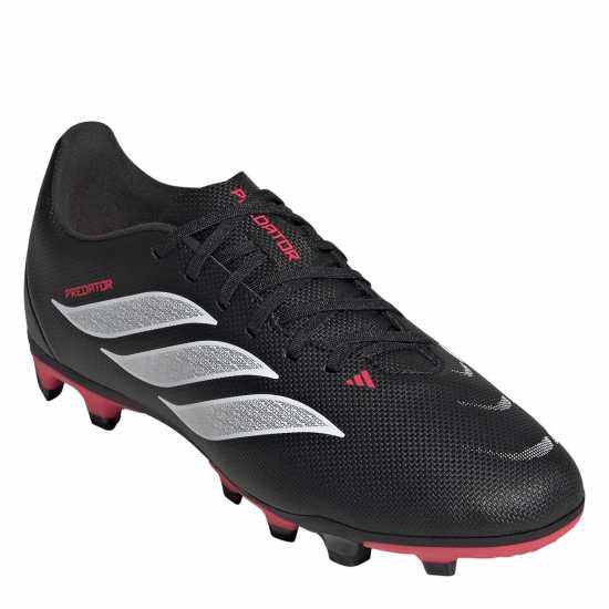 Adidas Kids' Predator Club Firm Ground Football Boots Black/Red 