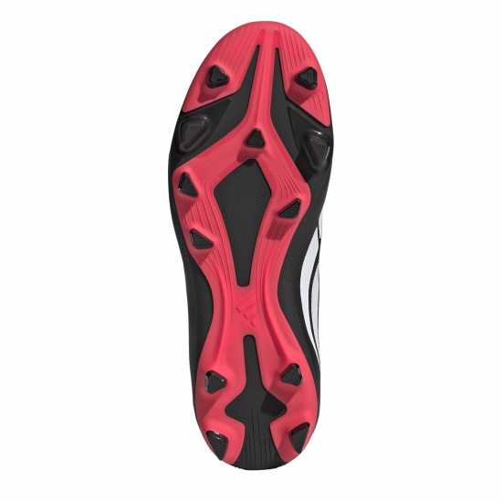 Adidas Kids' Predator Club Firm Ground Football Boots Black/Red 