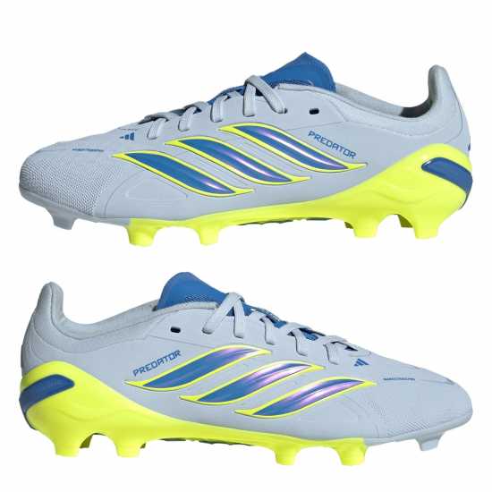 Adidas Juniors Predator Elite Firm Ground Football Boots Blue/Yellow Adidas Juniors Predator Elite Firm Ground Football Boots Blue/Yellow