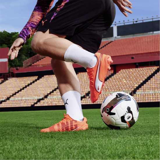 Puma Детски Футболни Бутонки King Ultimate Firm Ground Football Boots Juniors Glowing Red 