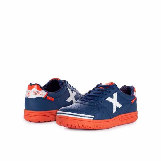 Munich Profit Trainers Junior Navy/Orange Детски футболни бутонки