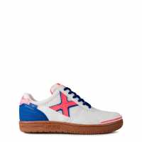 Munich Profit Trainers Junior Wht/Crim/Blue Детски футболни бутонки