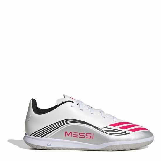 Adidas F50 Club Juniors Indoor Football Boots White/Red Детски футболни бутонки
