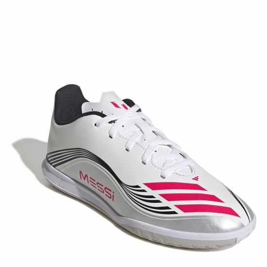 Adidas F50 Club Juniors Indoor Football Boots White/Red Детски футболни бутонки