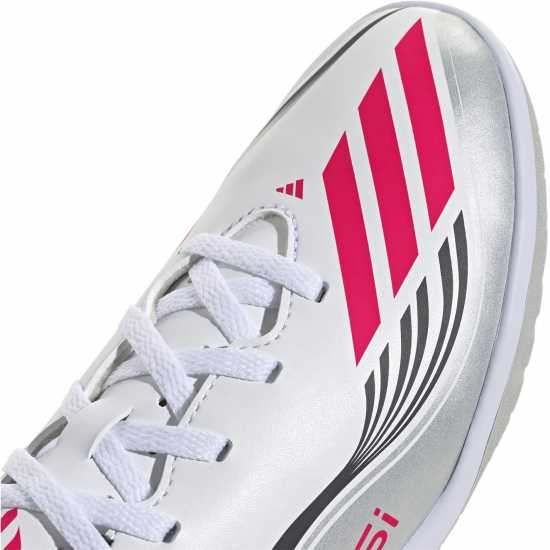 Adidas F50 Club Juniors Indoor Football Boots White/Red Детски футболни бутонки