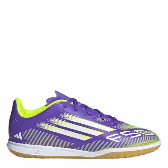 Adidas F50 Club Juniors Indoor Football Boots Purple/White Детски футболни бутонки