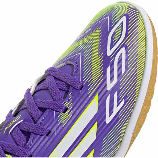 Adidas F50 Club Juniors Indoor Football Boots Purple/White Детски футболни бутонки