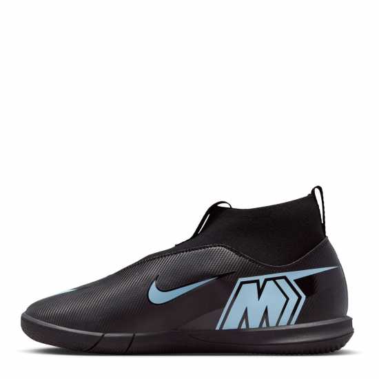 Nike Mercuial Superfly 10 Academy Juniors Indoor Football Boots Black/Blue Детски футболни бутонки