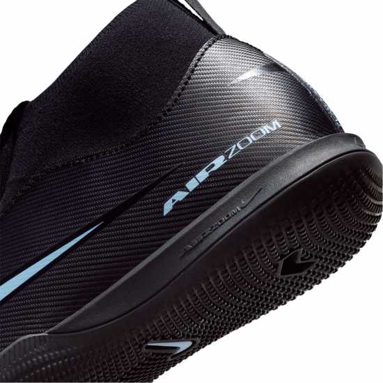 Nike Mercuial Superfly 10 Academy Juniors Indoor Football Boots Black/Blue Детски футболни бутонки