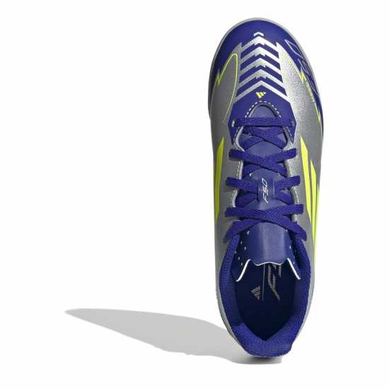 Adidas F50 Club Junior Indoor Football Boots Silver/Blue 