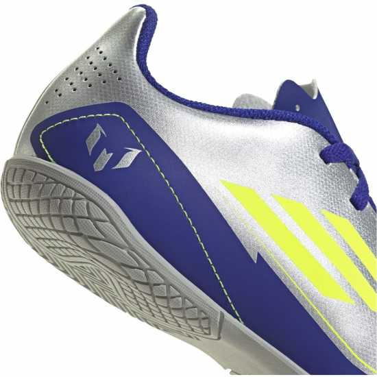 Adidas F50 Club Junior Indoor Football Boots Silver/Blue 